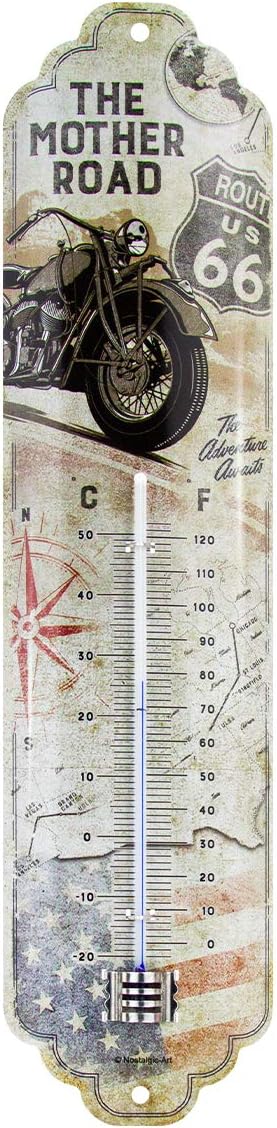 US Highways - Route 66 Bike Map, Thermometer 28cm