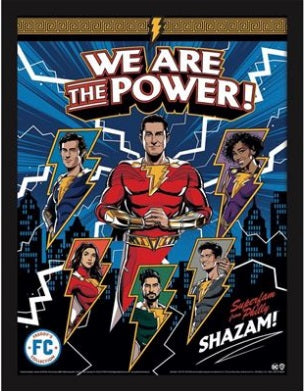 Shazam (We are the Power) Comic Framed 30cm x 40cm Print