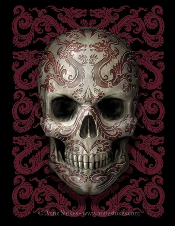 Anne Stokes ‘Oriental Skull’ 3D Art Print 30cm x 40cm