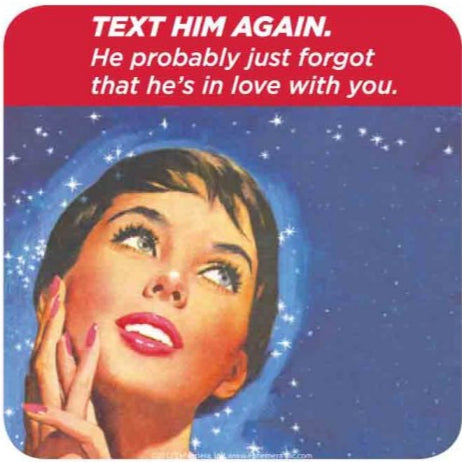 'Text Him Again' Retro Coaster single