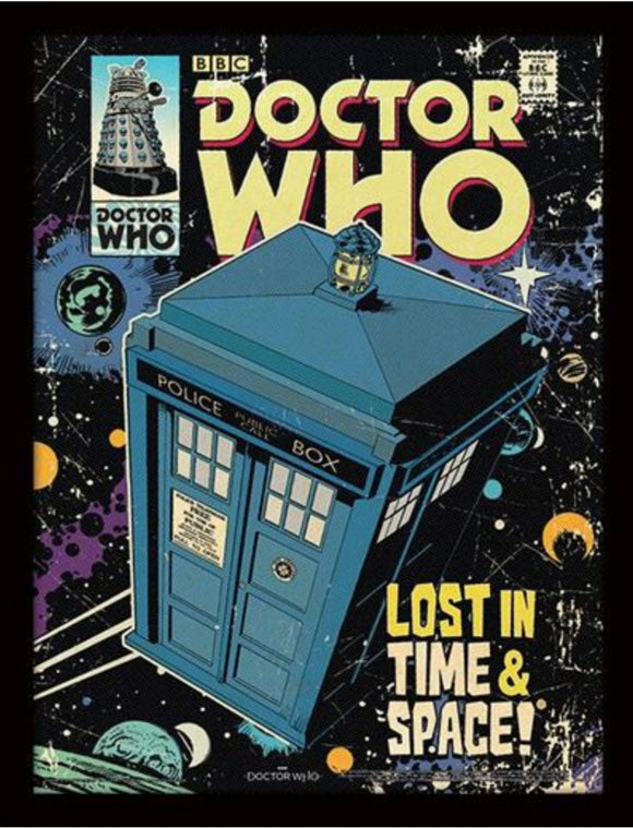 Tardis Lost in Time and Space Comic (Doctor Who) Framed 30cm x 40cm Print
