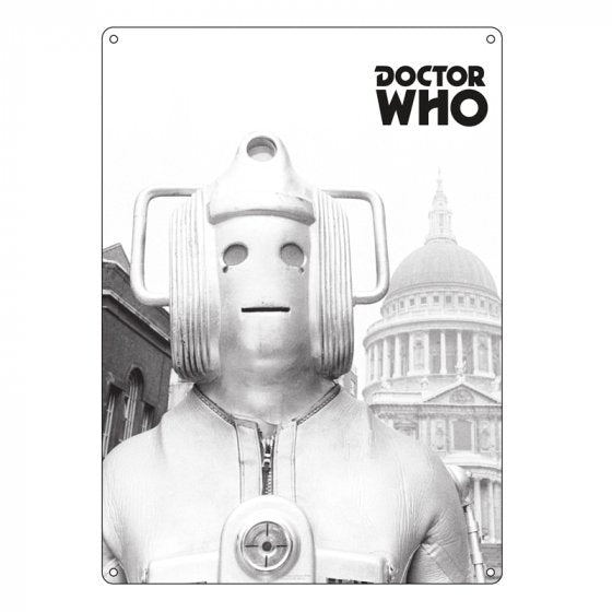 Doctor Who Classic Cyberman Metal Sign, Large