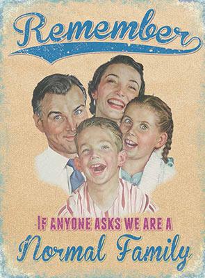 Normal Family Large Metal Sign 30cm x 40cm