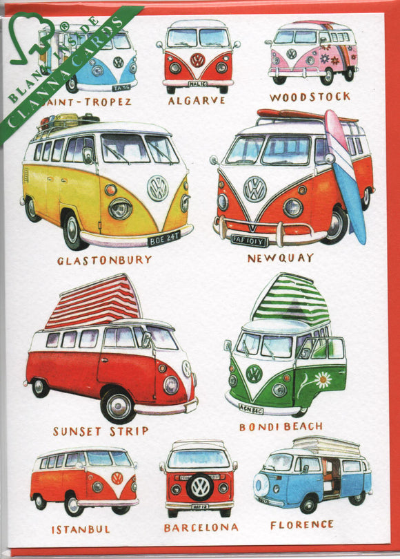 VW Campervans, Greetings Card 7
