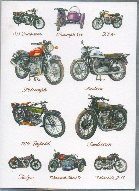 British Motorcycles, Greetings Card 7