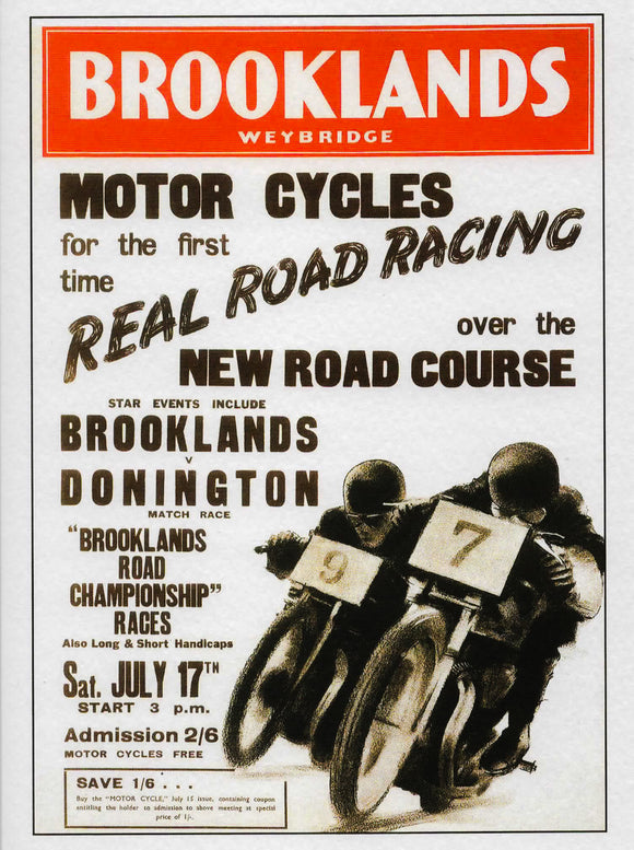 Brooklands Motorcycles Racing Greetings Card 7