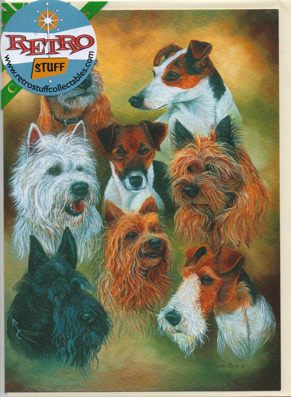 Terriers by Teresa Davis Greetings Card 7