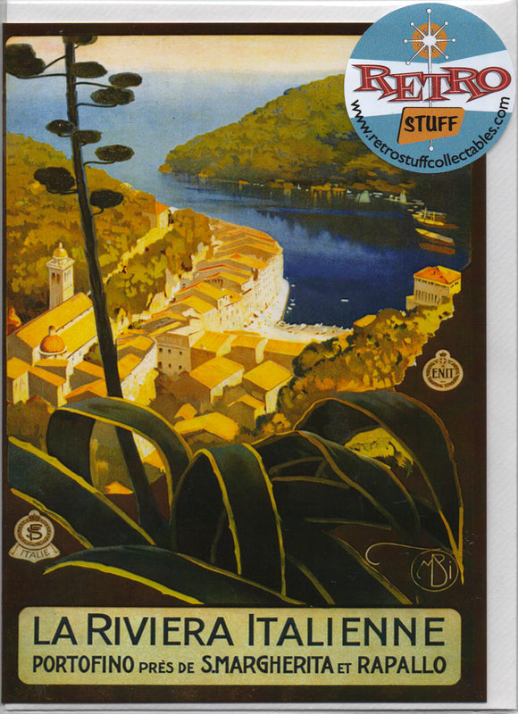 Portafino La Riviera Italienne 1920 Greetings Card 7