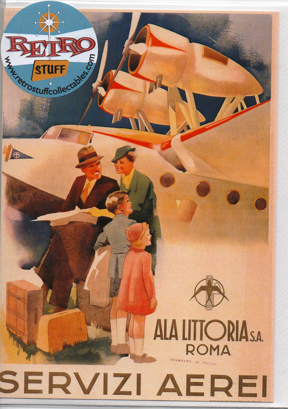 Servizi Aerei Aviation 1937 Greetings Card 7
