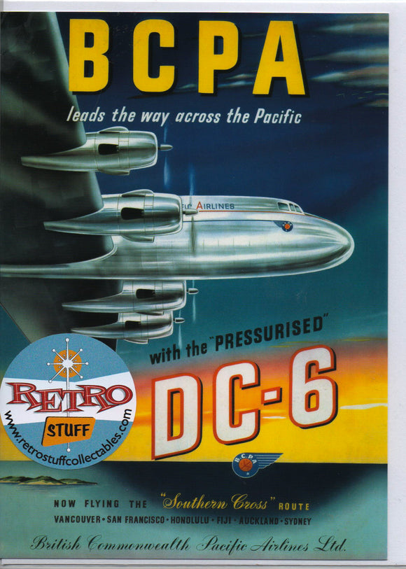 BCPA DC6 British Commonwealth Pacifi Airlines c.a.1949.