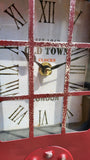 Retro Telephone Metal Mantel Clock 27cm