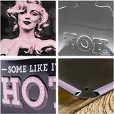 Marilyn Monroe Some Like It Hot. Embossed Metal Sign 15x20cm.