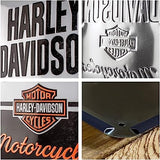 Harley Davidson Motorcycles. Large Embossed Retro Metal Sign 30cm x 40cm