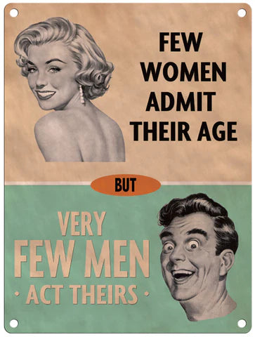 Women & Men Age Metal Sign 30cm x 40cm