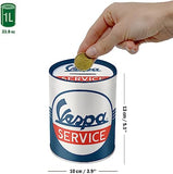 Vespa Garage -  Embossed Round Money Box 13cm