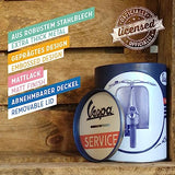 Vespa Garage -  Embossed Round Money Box 13cm
