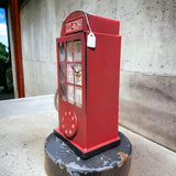 Retro Telephone Metal Mantel Clock 27cm