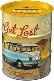 VW Bulli Get Lost Oil Money Barrel, Multicoloured, 9.3 x 11.7 cm