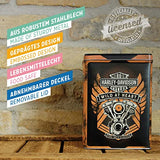 Harley Davidson Wild at Heart Embossed Coffee/Tea Tin 20cm