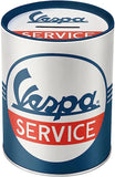 Vespa Garage -  Embossed Round Money Box 13cm