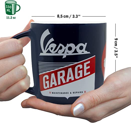 Vespa Garage Retro Coffee Mug 11.2 oz