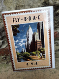 B.O.A.C. USA Greetings Card 7" x 5"
