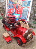 Vintage Fire Engine Detailed Metal Model 30cm.