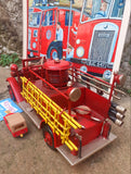 Vintage Fire Engine Detailed Metal Model 30cm.