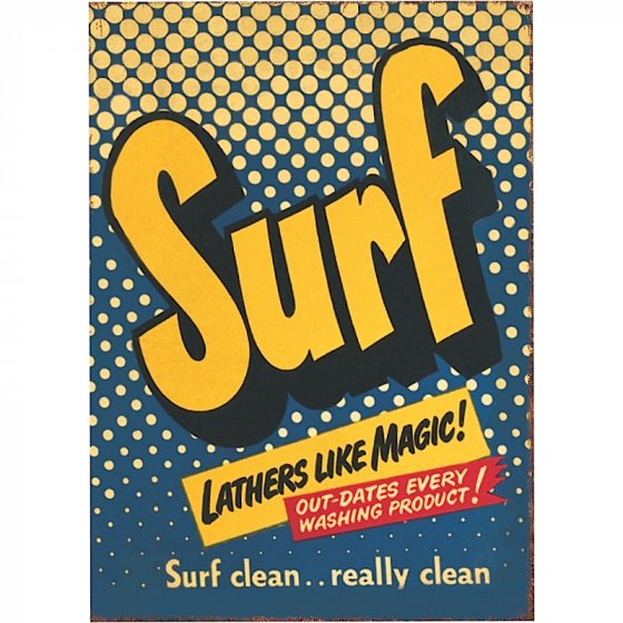 'Surf' Vintage Advertisement Metal Sign, Large