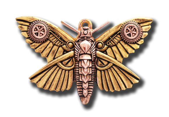 Magradore's Moth Engineerium Pendant by Anne Stokes