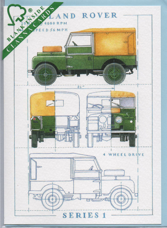 Land Rover (Series One) Greetings Card 7