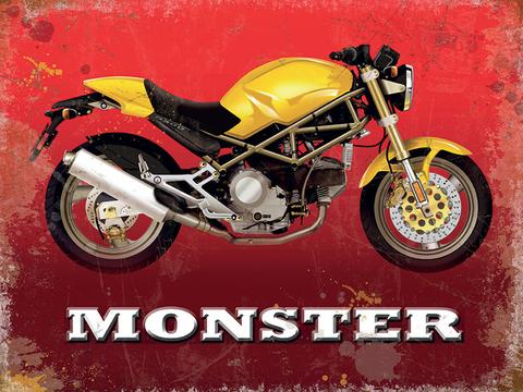 Ducati Monster Large Metal Sign